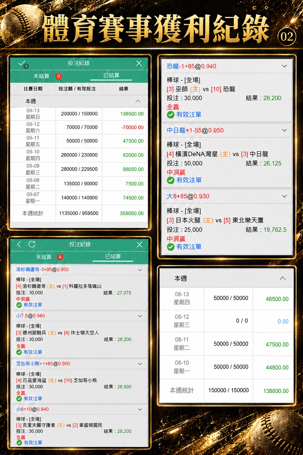 體育賽事紀錄 02，使用者提供之拼貼圖片